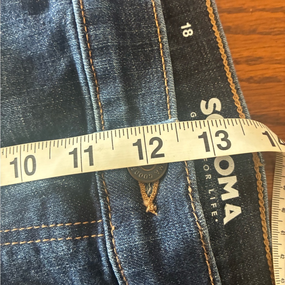 Sonoma Women's Boyfriend Denim Jeans Pants Distressed High Rise Straight Plus 18 - Picture 12 of 14